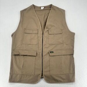 Ideal Products Utility Cargo Vest Tan USA‎ Made XXL Vintage Workwear